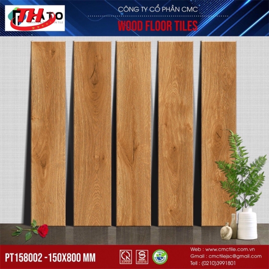 GẠCH VÂN GỖ 15X80 -  PT158002
