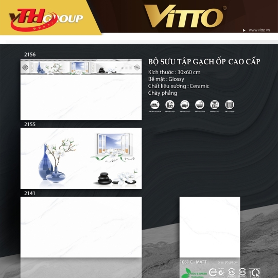 Gạch ốp tường 30*60 Vitto - 2156